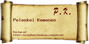 Peleskei Kemenes névjegykártya